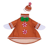 Outfit for Giddy the Metal Porch Goose Gingerbread with Peppermint Hat