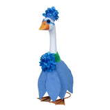 Outfit for Giddy the Metal Porch Goose Blue Hydrangea