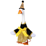 Outfit for Giddy the Metal Porch Goose Happy New Year Dress with Party Hat