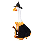 Outfit for Giddy the Metal Porch Goose Witch Cape with Broomstick
