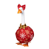 Outfit for Giddy the Metal Porch Goose Christmas Ornament Dress with Bow