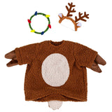 Outfit for Giddy the Metal Porch Goose Reindeer with Lights and Antler Hat