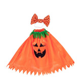 Outfit for Giddy the Metal Porch Goose Halloween Jack-O-Lantern Poncho with Head Bow