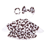 Outfit for Giddy the Metal Porch Goose Cow Print Gown