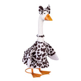 Outfit for Giddy the Metal Porch Goose Cow Print Gown