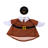 Outfit for Giddy the Metal Porch Goose Thanksgiving Harvest Pilgrim Man with Black Hat