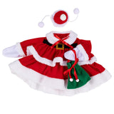 Outfit for Giddy the Metal Porch Goose Mrs. Claus Dress with Hat