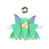 Outfit for Giddy the Metal Porch Goose Fairy with Wings and Floral Crown