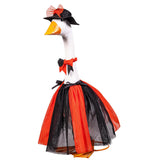 Outfit for Giddy the Metal Porch Goose Midnight Witch with Tutu and Hat