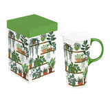 Plant Lover Ceramic Mug 17 Oz. with Lid and Gift Box