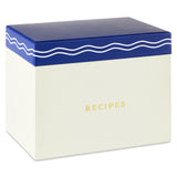 Hallmark Blue and White Recipe Organizer Box With Recipe Cards