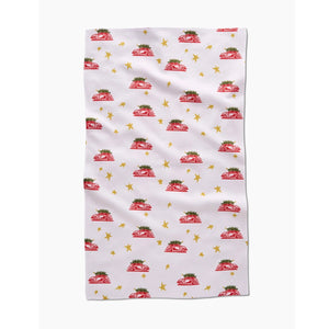 Geometry Kitchen Tea Towel 18" x 30" Christmas Bug