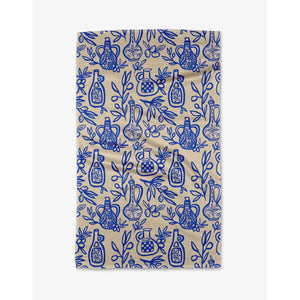 Geometry Kitchen Tea Towel 18" x 30" Mediterranean Pour