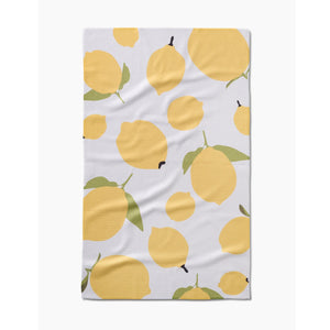 Geometry Kitchen Tea Towel 18" x 30" Sunny Lemons