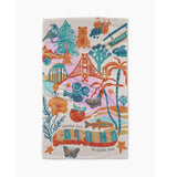 Geometry Kitchen Tea Towel 18" x 30" Greetings From California