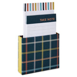 Hallmark Tailored Plaid Memo Pads in Desk Caddy, Set of 2