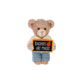Teachers are Magic Bear with Flocking Fur Standing Figurine 3"