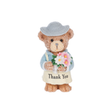 Thank You Bear with Flocking Fur Standing Figurine 3"