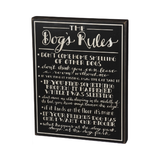 The Dog's Rule Box Sign 13.25" x 17"