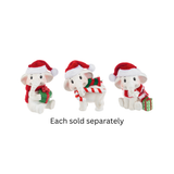 The White Elephant with Santa Hat Figurine 3.25"