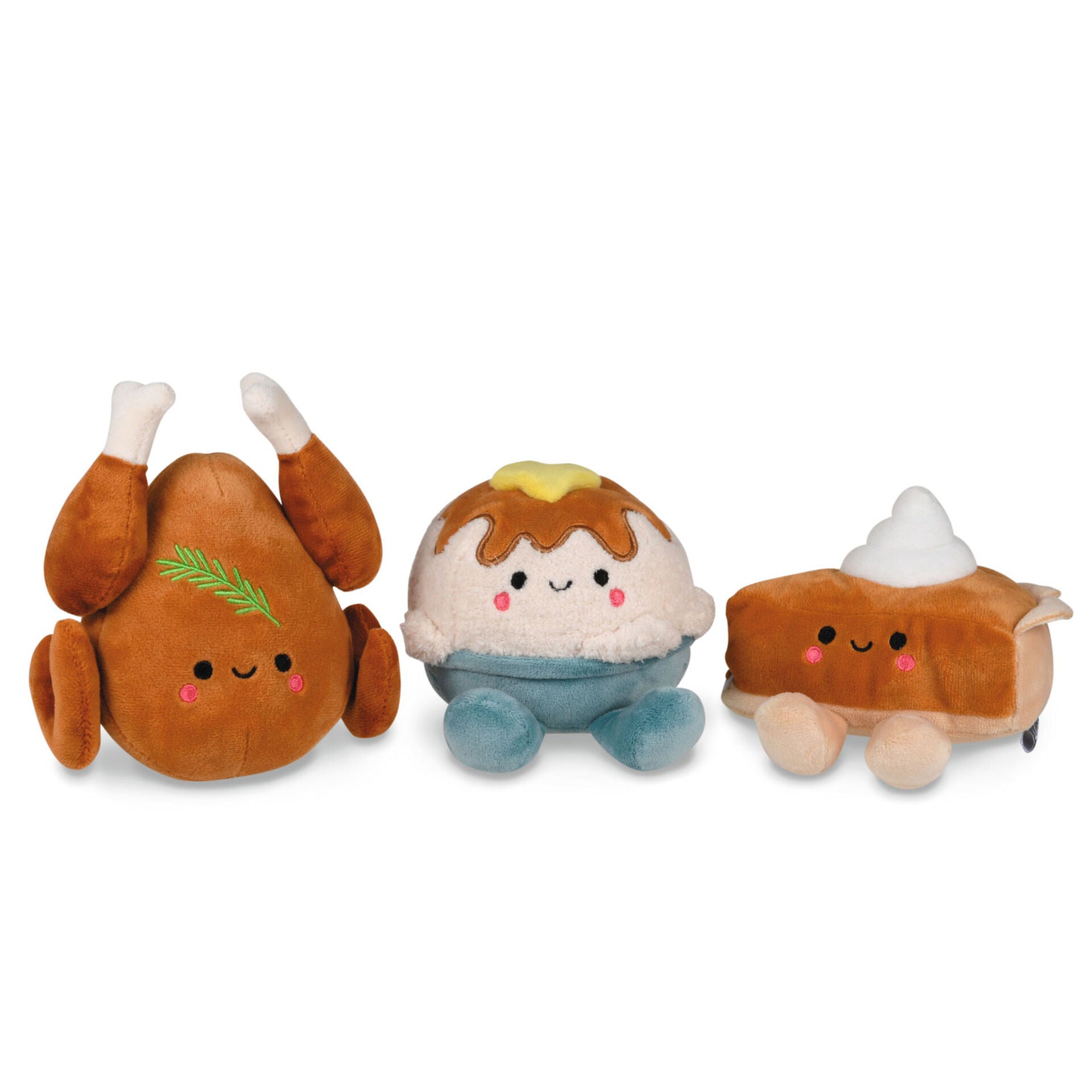 Hallmark Better Together Holiday Feast Magnetic Plush, Set of 3
