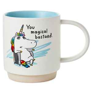 Hallmark Unicorn You Magical Bastard Funny Mug, 16 oz.