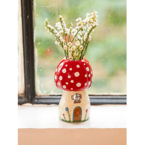 Cutest Little Bud Vase Mushroom 3.5"