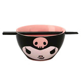 Kuromi 20 Oz. Ceramic Ramen Bowl with Chopsticks