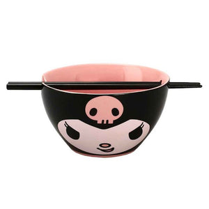 Kuromi 20 Oz. Ceramic Ramen Bowl with Chopsticks