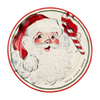 Vintage Santa with Candy Cane 8" Ceramic Plate