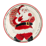 Vintage Santa with Gift Sack 8" Ceramic Plate