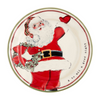 Vintage Santa with Wreath 8" Ceramic Plate