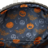 Loungefly Disney Nightmare Before Christmas Jack Pumpkin Glow Head Mini Backpack Inside