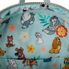 Loungefly Disney Dogs & Cats Floral Faux Denim Fringe Mini Backpack