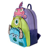 Loungefly Pixar Monsters Inc. Mike, Sulley and Randall Triple Pocket Mini Backpack