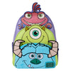 Loungefly Pixar Monsters Inc. Mike, Sulley and Randall Triple Pocket Mini Backpack