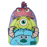Loungefly Pixar Monsters Inc. Mike, Sulley and Randall Triple Pocket Mini Backpack