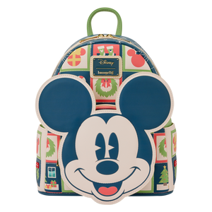 Loungefly Disney Mickey and Minnie Holiday Mini Backpack