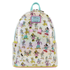 Disney100 Mickey & Friends Classic All-Over Print Iridescent Mini Backpack With Ear Headband (Front without ear headband with bow)