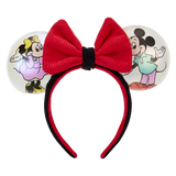 Disney100 Mickey & Friends Classic All-Over Print Iridescent Mini Backpack With Ear Headband (Headband with bow)