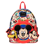 Loungefly Mickey & Friends Classic All-Over Print Mini Backpack With Ear Headband