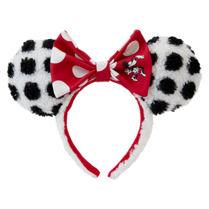 Loungefly Minnie Mouse Rocks the Dots Classic Sherpa Ear Headband