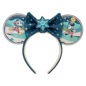 Loungefly Disney Mickey and Minnie Holiday Ear Headband