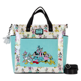 Disney100 Mickey & Friends Classic All-Over Print Iridescent Convertible Backpack & Tote Bag (Front)