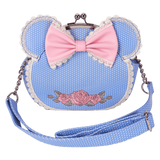 Loungefly Minnie Mouse Floral and Lace Kisslock Crossbody Bag