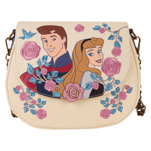 Loungefly Sleeping Beauty Princess Aurora & Prince Phillip Floral Crossbody Bag