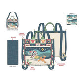 Loungefly Disney Mickey and Minnie Holiday Convertible Tote Bag