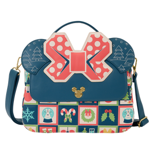 Loungefly Disney Mickey and Minnie Holiday Crossbody Bag