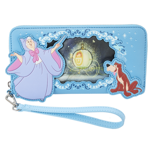 Loungefly Cinderella Lenticular Princess Series Zip Around Wristlet Wallet