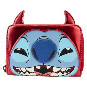 Loungefly Disney Stitch Devil Cosplay Zip-Around Wallet Front Side